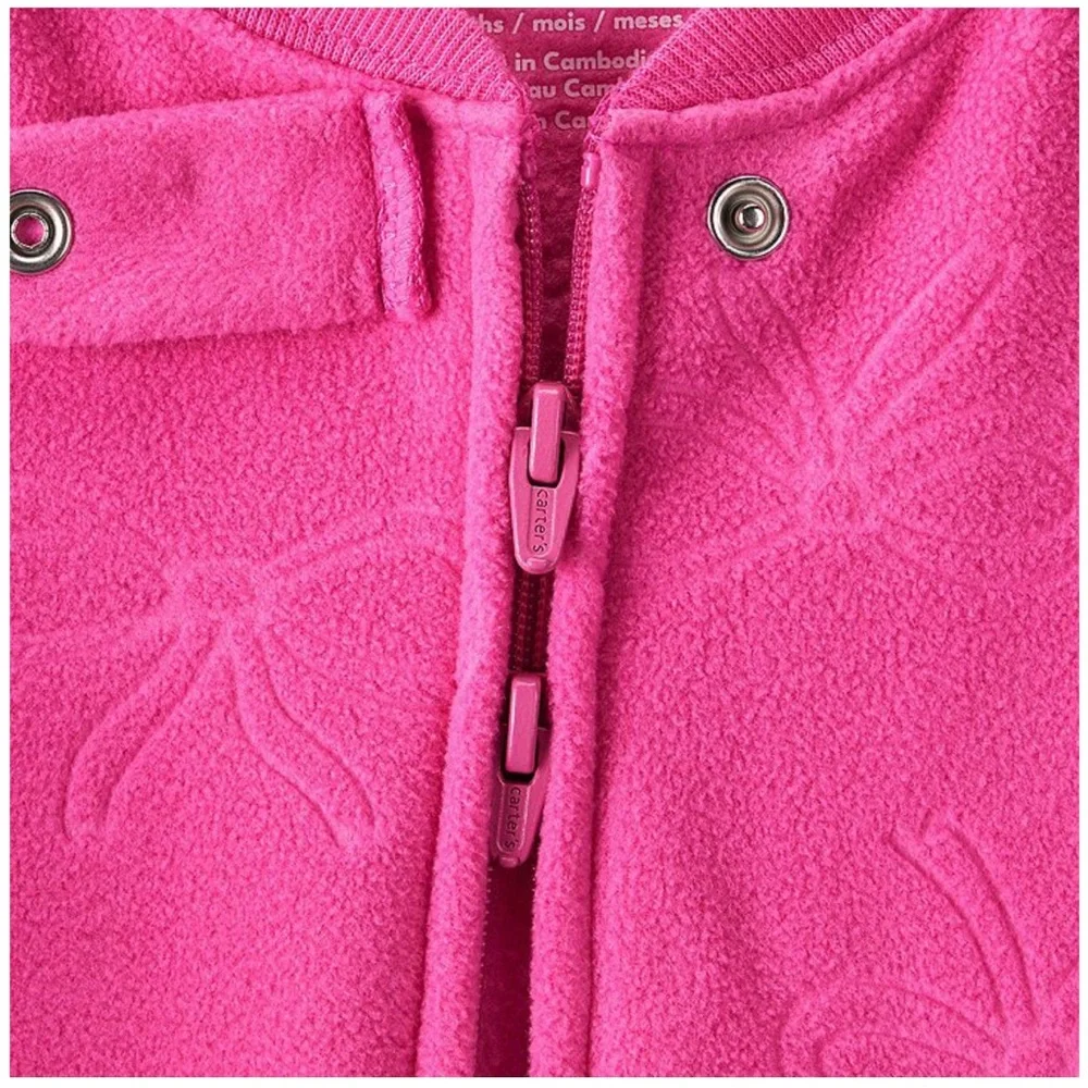 Carter’s fleece Pink One Piece footed pajamas size 5T